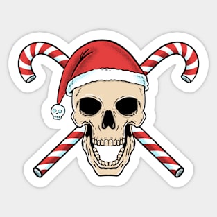 Christmas Skull Sticker